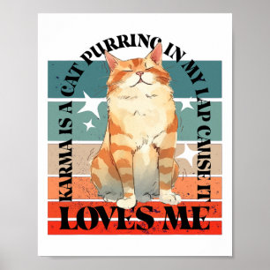 Affiche Cute Cat Comma - La Kamala Harris Pour Président