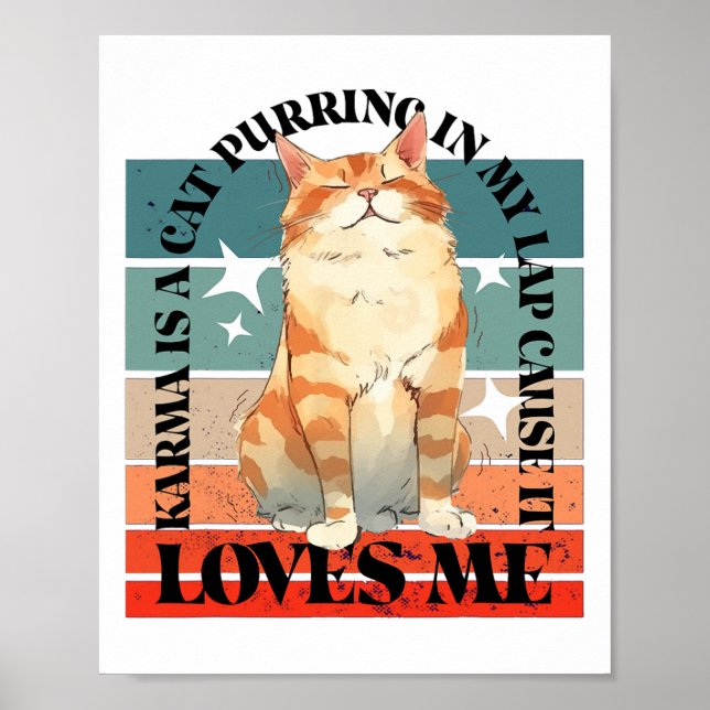 Affiche Cute Cat Comma - La Kamala Harris Pour Président (Devant)