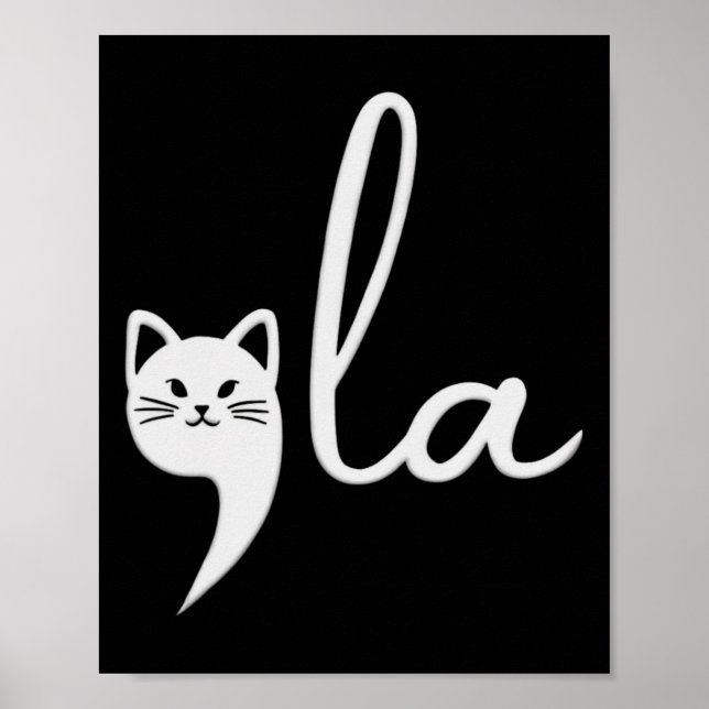 Affiche Cute Cat Comma-la Kamala Harris Président 2024 (Devant)