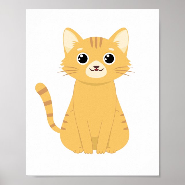 Affiche Cute chat Kawaii (Devant)