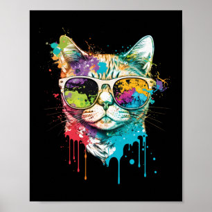 Affiche Cute chat Motif Pop Art Chat