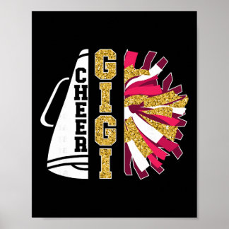 Affiche Cute Cheer Gigi Of A Cheerleader Gigi Grandma 