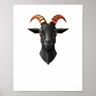 Affiche Cute Chèvre Hear 3d - Animaux Monde Sticker