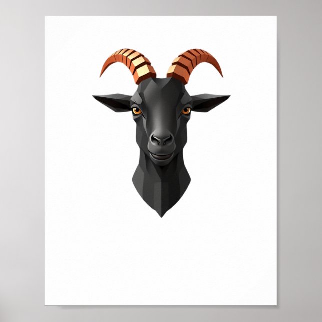 Affiche Cute Chèvre Hear 3d - Animaux Monde Sticker (Devant)
