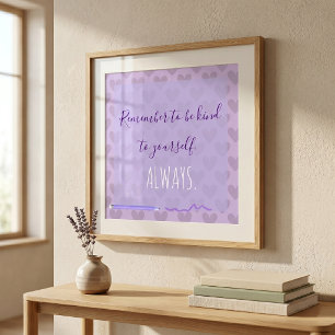 Affiche Cute Chic Pastel Lavender Motivation