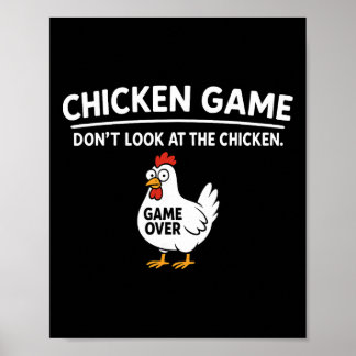 Affiche Cute Chicken Game Don't Look At The Chicken Funny 