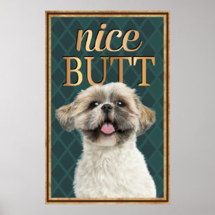 Affiche Cute Chien Nice Butt Salle de bain