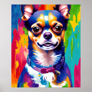 Affiche Cute Chihuahu, Télécharger Chien Art numérique col