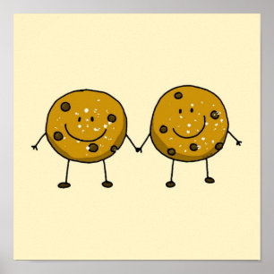 Affiche Cute chips chocolat biscuits besties
