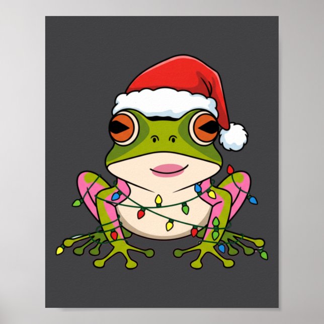 Affiche Cute Christmas Coqui Frog _ Holiday Puerto Rican L (Devant)