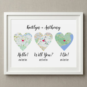 Affiche Cute Couple's Special Dates Wedding