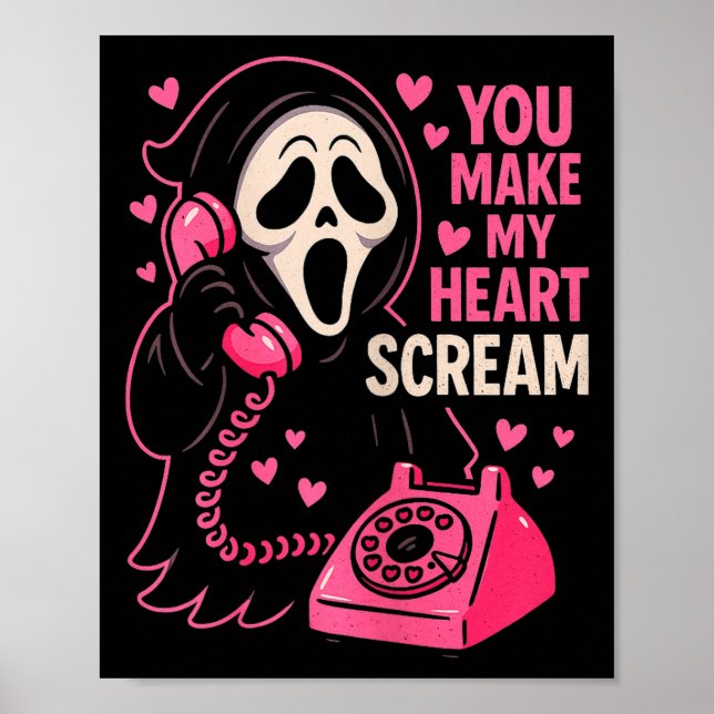 Affiche Cute Creepy Horror Make My Heart Scream Saint-Vale (Devant)
