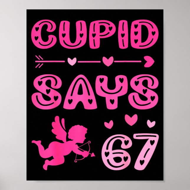 Affiche Cute Cud Dit 67 Mèmes Drôles Nk Saint-Valentin  (Devant)