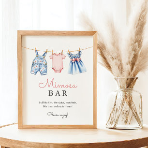 Affiche Cute Denim Blue Jean Girl Mimosa Bar