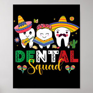 Affiche Cute Dentist Dentist Dento Cinco De Mayo Mexicain