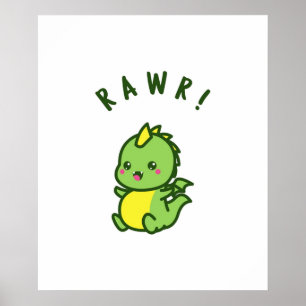Affiche Cute Dinosaur