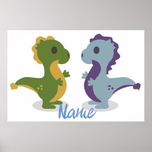 Affiche Cute Dinosaur Paire Thunder_Cove