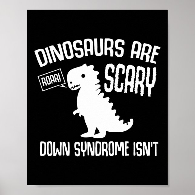 Affiche Cute Dinosaur World Down Syndrome Journée Femmes E (Devant)
