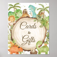 Cute Dinosaures Baby shower Anniversaire Cartes et