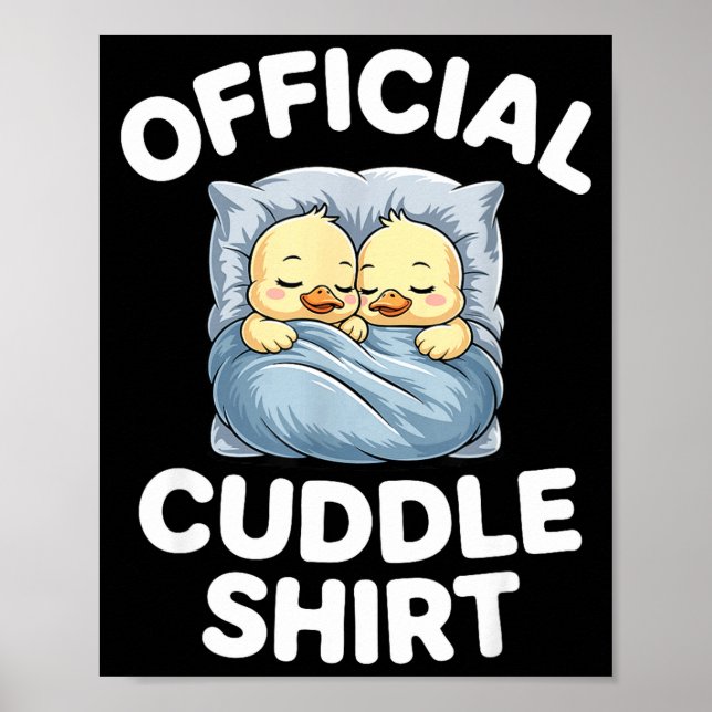 Affiche Cute Duck Couple Snuggle Cuddle  (Devant)