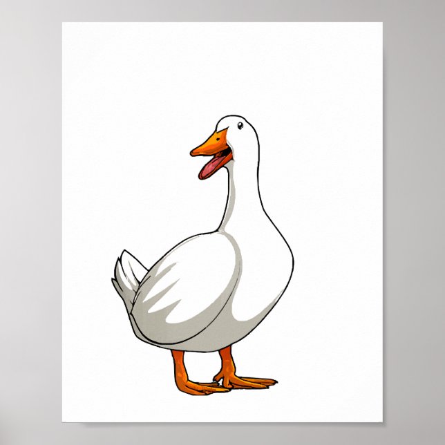 Affiche Cute Duck Design Hommes sauvagine Oiseau Animaux A (Devant)