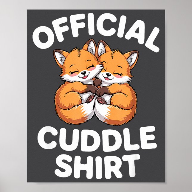 Affiche Cute Fox Snuggle Couple This Is My Cuddle  (Devant)