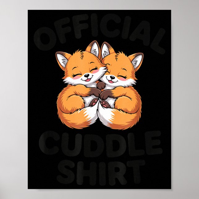 Affiche Cute Fox Snuggle Couple This Is My Cuddle  (Devant)