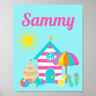 Affiche Cute Fun Kids Beach Summer