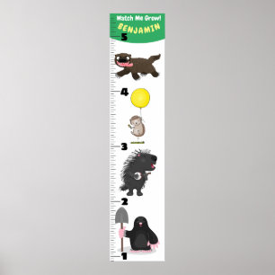 Affiche Cute funny animals cartoon