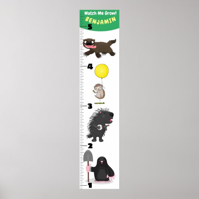 Affiche Cute funny animals cartoon (Devant)