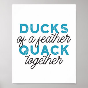 Affiche Cute Funny Canards Puns Conception de devis