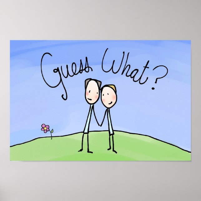 Affiche Cute Gay Couple Devinez Quoi (Devant)