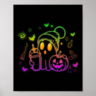 Affiche Cute Ghost Boire Café Halloween Ghost Café