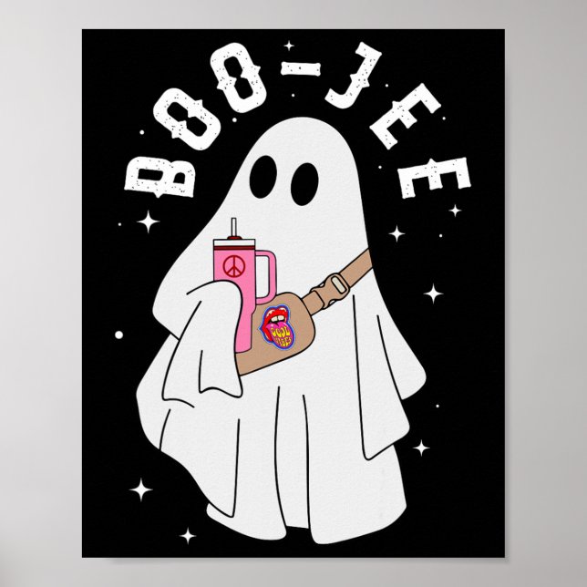 Affiche Cute Ghost Halloween Costume Boujee Boo-jee Éffray (Devant)