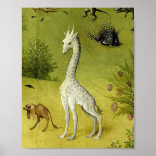 Affiche Cute Giraffe Garden Earthly Delights By Bosch