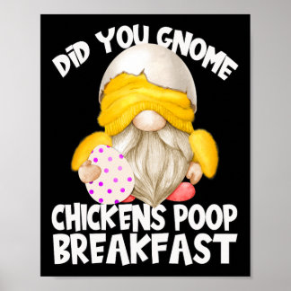 Affiche Cute Gnome en costume de poulet jaune Les poules f