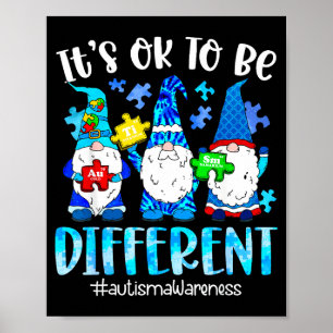 Affiche Cute gnomes autism prise de conscience pour être d