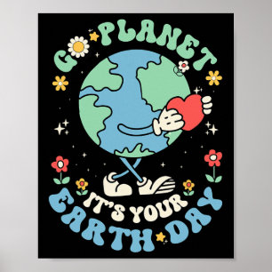 Affiche Cute Go Planet Son Jour des terres 2025 Enseignant