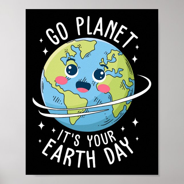 Affiche Cute Go Planet Son Jour des terres 2025 Enseignant (Devant)