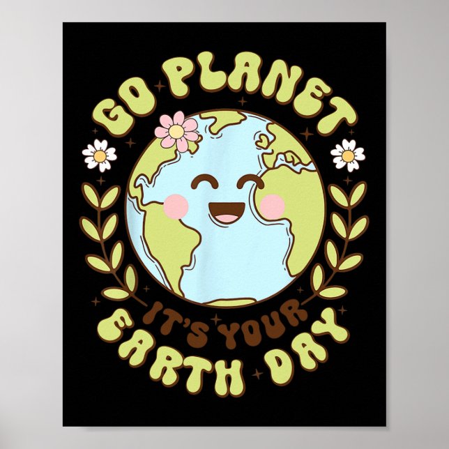 Affiche Cute Go Planet Son Jour des terres Enseignant Enfa (Devant)