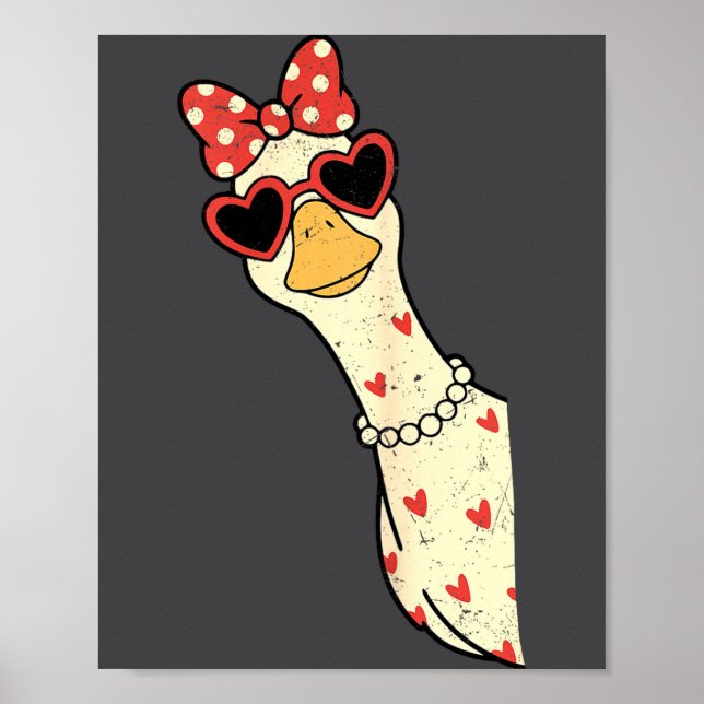 Affiche Cute Goose Xoxo Be Mine Happy Valentine's Day Wome (Devant)