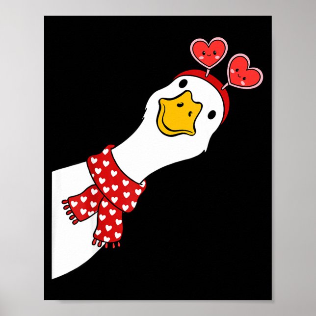 Affiche Cute Goose Xoxo Be Mine Happy Valentine's Day Wome (Devant)