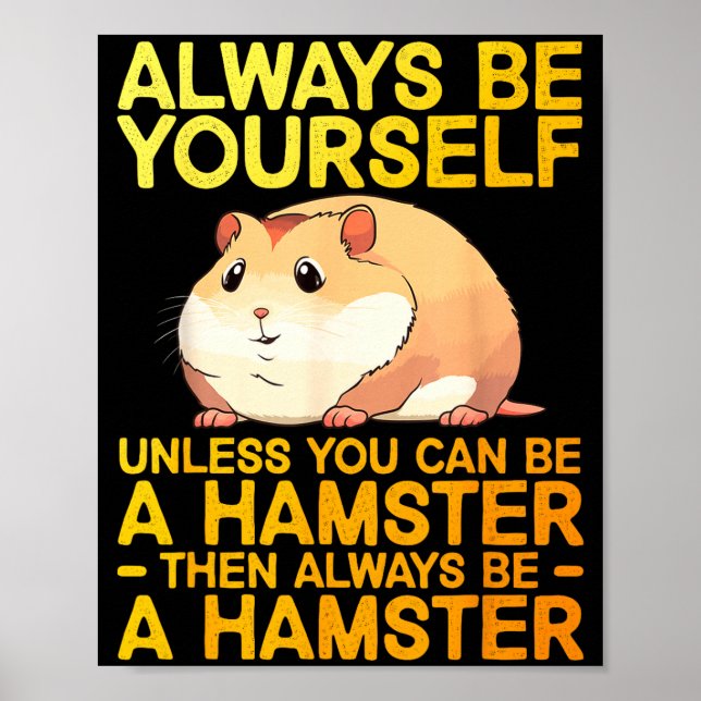 Affiche Cute Hamster Design For Men Women Kids Dwarf Hamst (Devant)