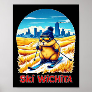 Affiche Cute Hamster Ski Aventure En Wichita Ski Kansa