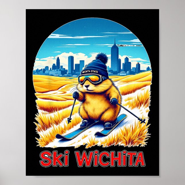 Affiche Cute Hamster Ski Aventure En Wichita Ski Kansa (Devant)
