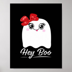 Affiche Cute Hey Boo Halloween