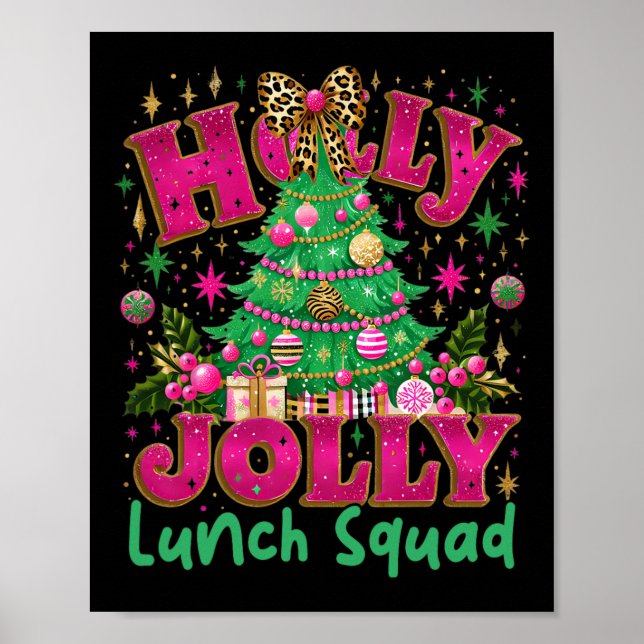Affiche Cute Jolly Lunch Squad Funny Lunch Lady Christmas  (Devant)