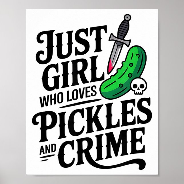 Affiche Cute Just A Girl Who Loves Ckles And Crime Hallowe (Devant)
