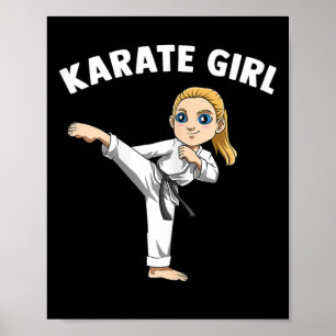 Affiche Cute Karate Girl - Karate Fighter fille
