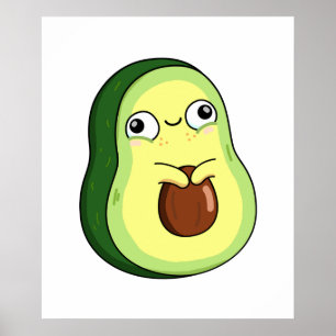 Affiche Cute Kawaii Avocado